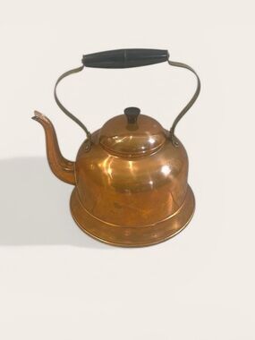 Vintage Copper Tea Kettle Portugal Bakelite Handle Farmhouse Rustic Kitchen